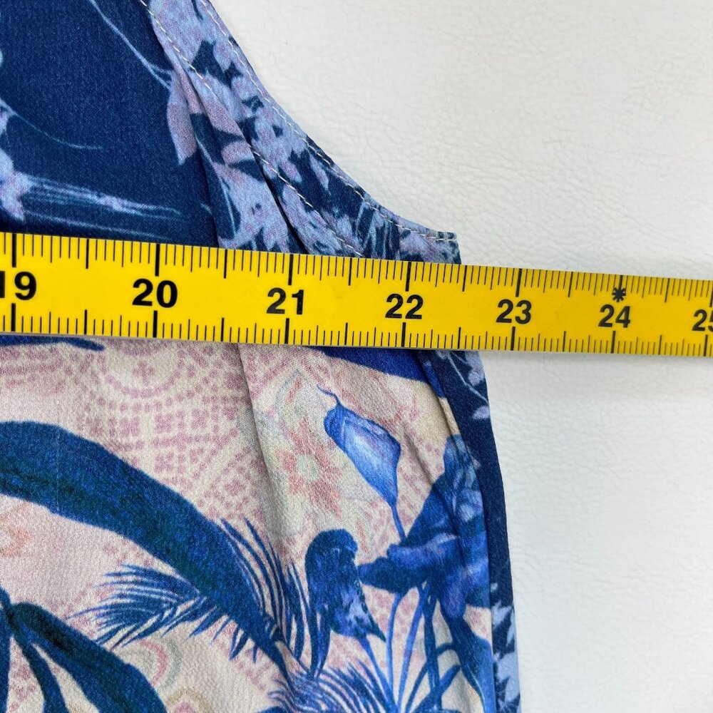 NWOT Johnny Was Anya Vest Floral Blue Open Front Hobo Chic Kimono Size S - Picture 12 of 14